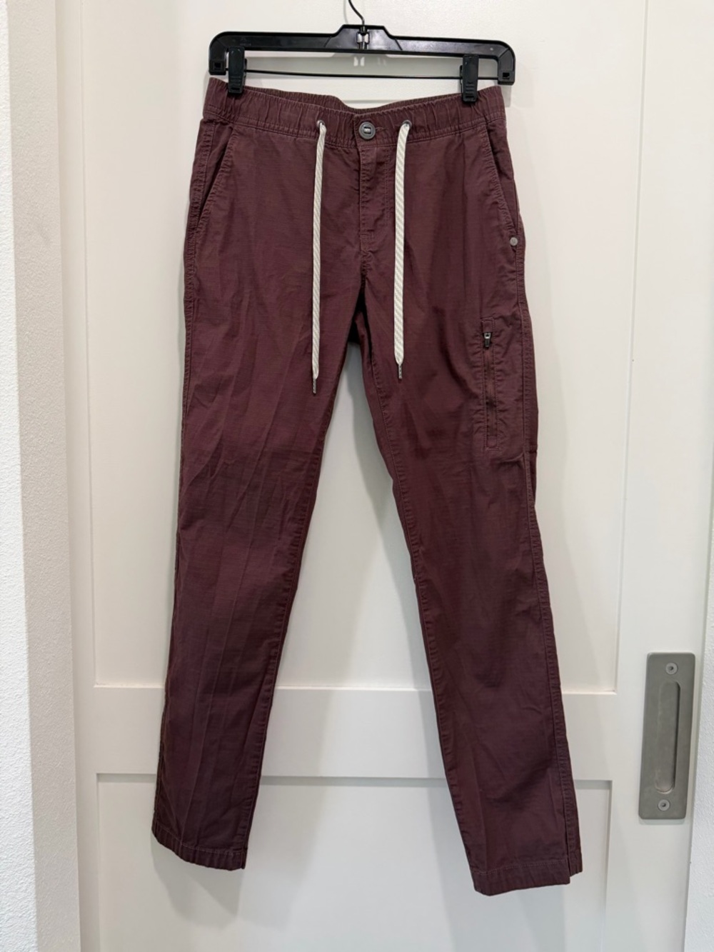 Vuori Ripstop Pants Chestnut Organic Cotton Drawstring XS